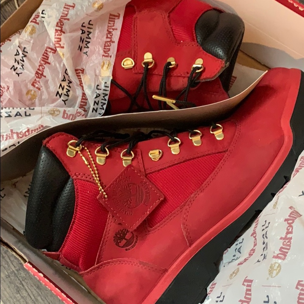 Red timberlands jimmy jazz edition